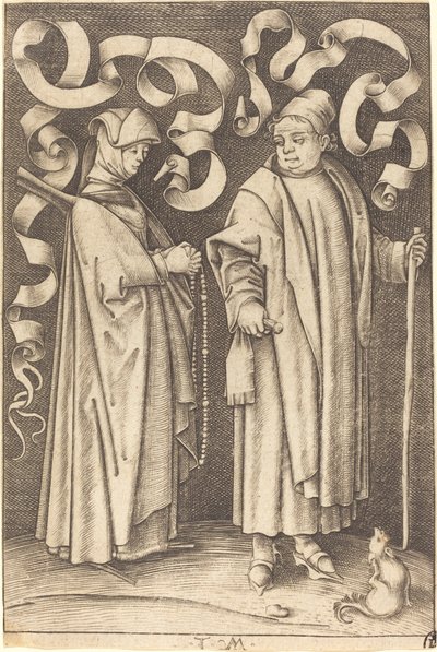 Kirkegængerne, ca. 14951503. af Israhel van Meckenem