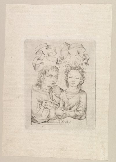 Det dårligt matchede par, ca. 1480-90. af Israhel van Meckenem