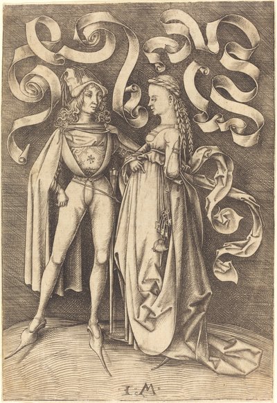 Ridderen og Fruen, ca. 14951503. af Israhel van Meckenem
