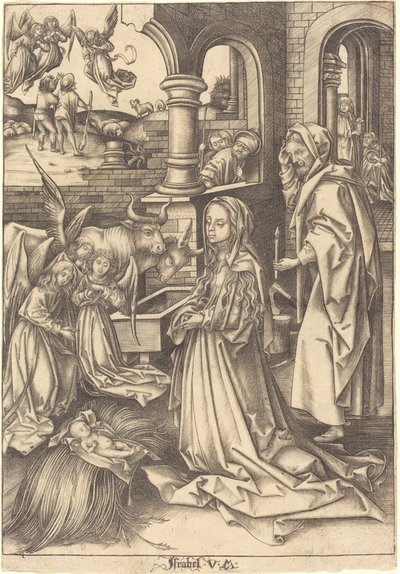 Fødselen af Israhel van Meckenem after Hans Holbein the Elder