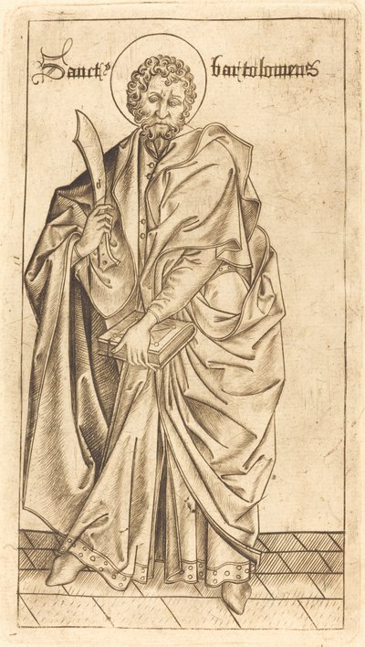 Sankt Bartolomæus af Israhel van Meckenem after Master E.S.