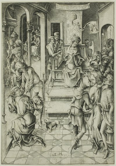 Kristus foran Annas af Israhel van Meckenem the younger