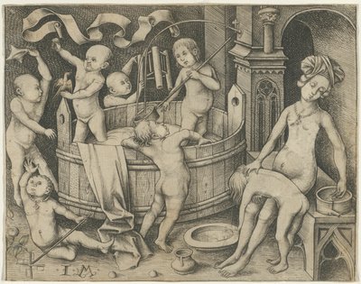 Børnenes bad af Israhel van Meckenem the younger