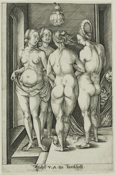 De fire hekse af Israhel van Meckenem the younger