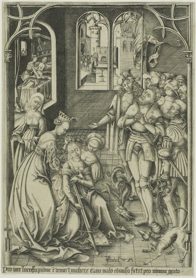 Lucretias selvmord af Israhel van Meckenem the younger