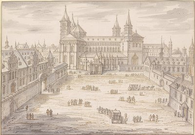 Speyer-katedralen og bispepaladset. 1621 af Israël Silvestre