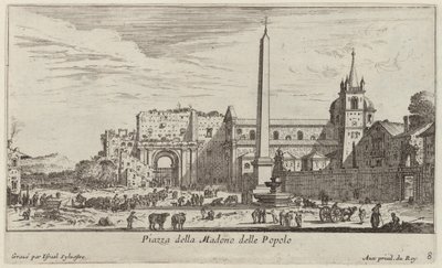 Piazza della Madono delle Popolo af Israël Silvestre