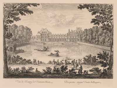 Udsigt over dammen i Fontainebleau af Israël Silvestre