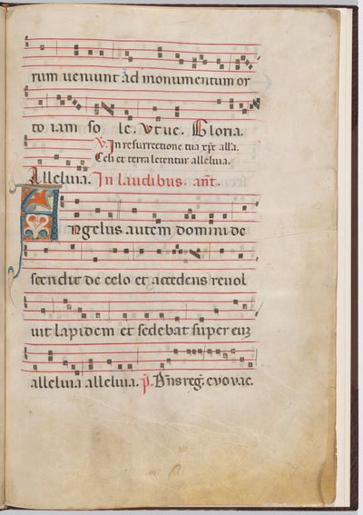 Blad 3 fra et antifonalt fragment af Italian 13th Century
