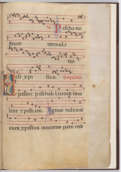 Blad 6 fra et antifonalt fragment af Italian 13th Century