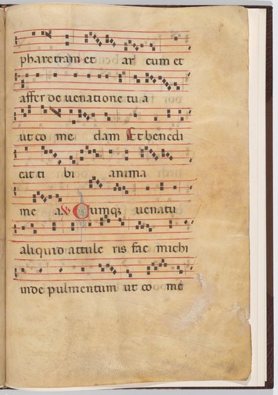Blad 8 fra et antifonalt fragment af Italian 13th Century
