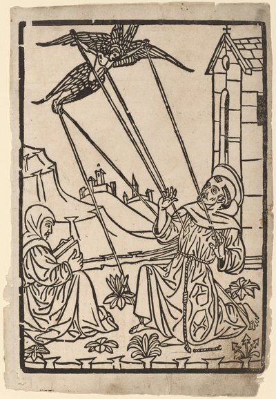 Saint Francis modtager Stigmata af Italian 15th Century