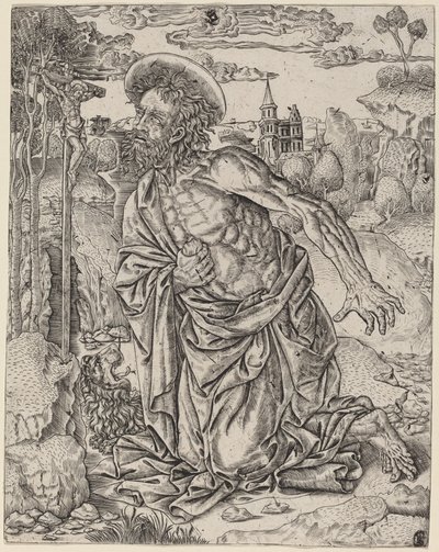 Sankt Hieronymus i anger af Italian 16th Century