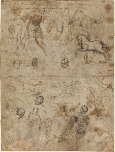 Studieark af Italian 16th Century