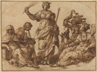 Dyd sejrer over laster af Italian 16th Century