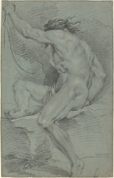 Nøgen figur (akademisk undersøgelse) af Italian 17th Century