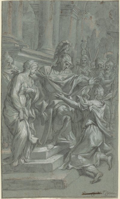 Scipio genopretter sin fange til sin elsker af Italian 17th Century