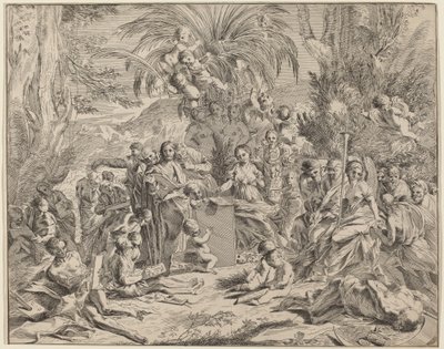 Allegori af maleri af Italian 17th Century, after Pietro Testa