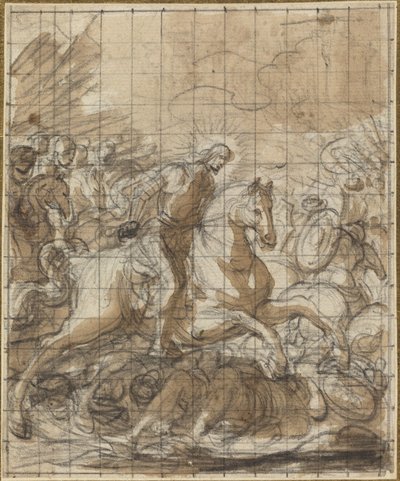 Saint James besejrer de vantro af Italian 17th or 18th Century