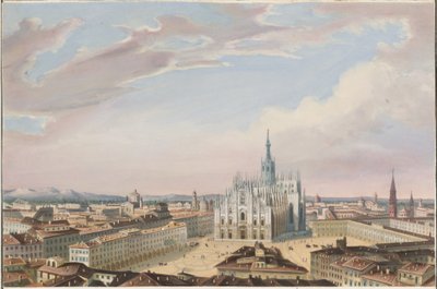 Katedralen i Milano af Italian 19th Century