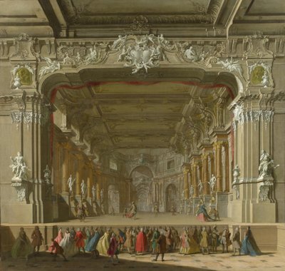 Det indre af et teater, begyndelsen af det 18. århundrede. af Italian Master