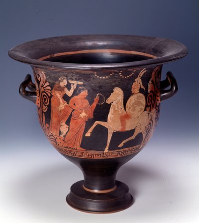 Krater fra Cumae repræsenterer en offerscene (terracotta, 320-310 f.Kr.) af Italian Peninsula
