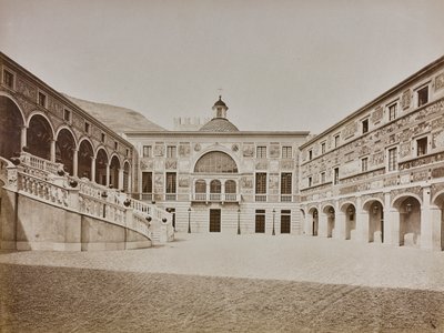 Album "Italie 1882, Napoli, Pise, Gênes, Corniche": Den indre gårdhave i Monacos Prinspalads af Italian Photographer