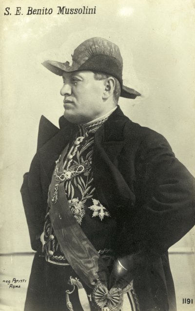 Benito Mussolini af Italian Photographer