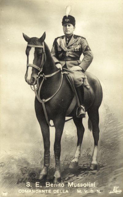 Benito Mussolini af Italian Photographer