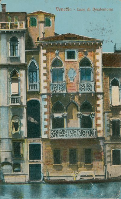 Casa di Desdemona (Desdemonas House), Venedig. Postkort sendt i 1913. af Italian Photographer