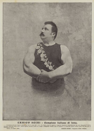 Enrico Scuri, italiensk wrestling-mester af Italian Photographer