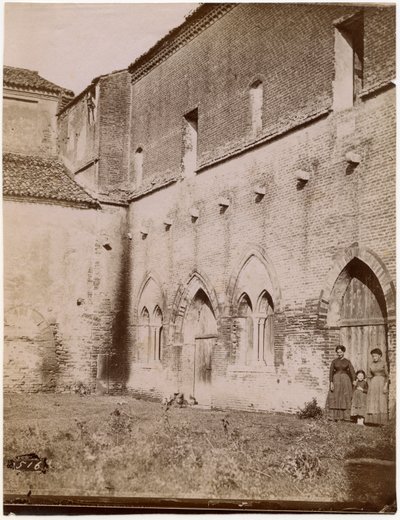 Ydre af Capitular værelse, Pomposa kloster, Emilia-Romagna, Italien, fotografi af Luigi Ricci, Ravenna af Italian Photographer