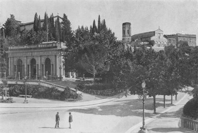 Firenze, San Miniato al Monte-kirken (s/h-billede) af Italian Photographer