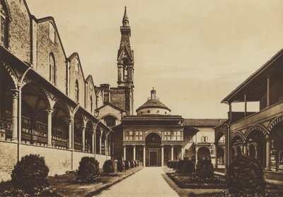Firenze / Firenze: Church of S Croce, Cloister (s/h foto) af Italian Photographer