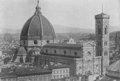 Firenze, katedralen Panoramaudsigt fra Dome of San Lorenzo (s/h foto) af Italian Photographer