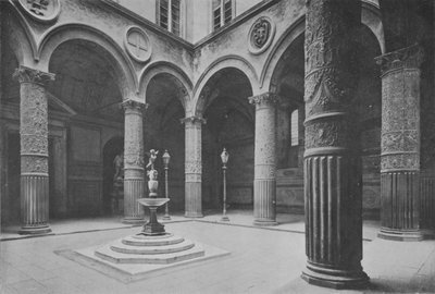 Firenze, Palazzo Vecchio, The Cortil (s/h-billede) af Italian Photographer