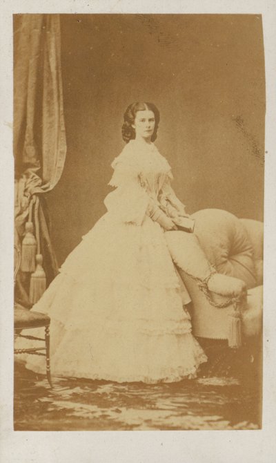 Maria Sophie af Bayern, dronning Gemal af Frans II, konge af de to Sicilier (s/h foto) af Italian Photographer