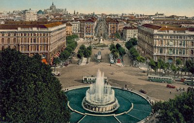Milano / Milano: Panorama fra slottet (farvefoto) af Italian Photographer