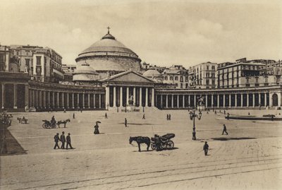 Napoli: S. Francesco Di Paola-kirken (s/h-billede) af Italian Photographer