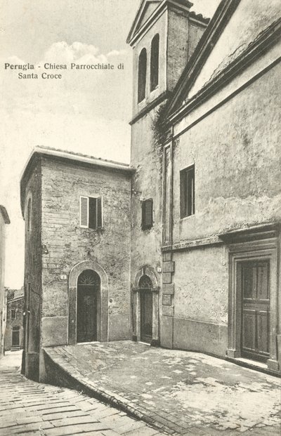 Perugia: Sognekirken Santa Croce (s/h-foto) af Italian Photographer