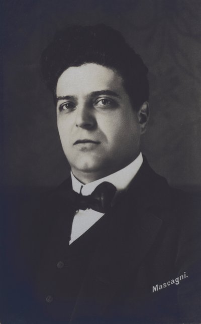 Pietro Mascagni, italiensk komponist af operaen Cavalleria Rusticana (s/h foto) af Italian Photographer