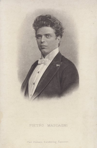 Pietro Mascagni, italiensk komponist af operaen Cavalleria Rusticana (s/h foto) af Italian Photographer