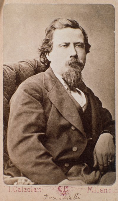 Portræt af Amilcare Ponchielli (1834-1885) italiensk komponist af Italian Photographer