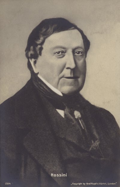 Portræt af Gioachino Rossini af Italian Photographer