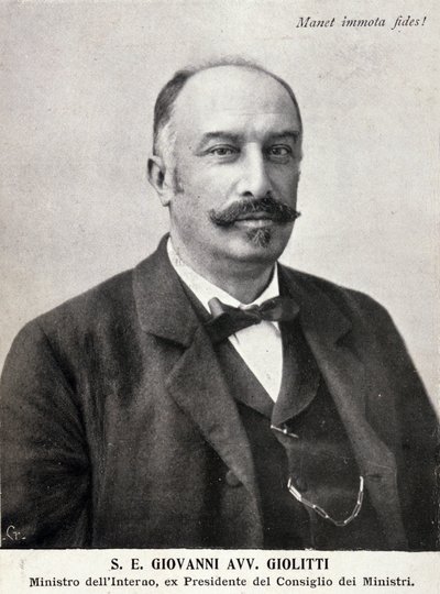 Portræt af Giovanni Giolitti (1842-1928), italiensk politiker. af Italian Photographer