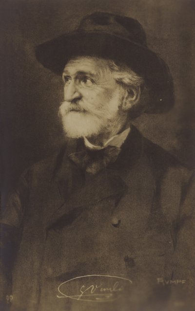 Portræt af Giuseppe Verdi af Italian Photographer
