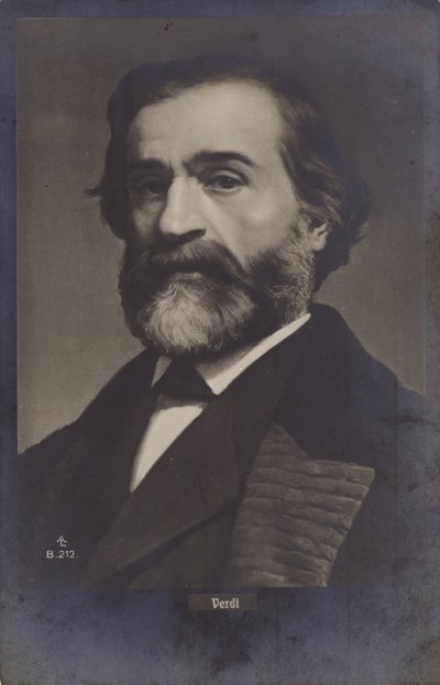 Portræt af Giuseppe Verdi af Italian Photographer