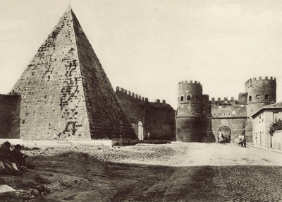Caius Cestius pyramide af Italian Photographer