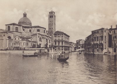 Rio Cannareggio og Palazzo Labia (s/h-billede) af Italian Photographer