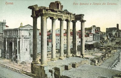 Rom, Italien, Forum Romanum, Saturntemplet af Italian Photographer